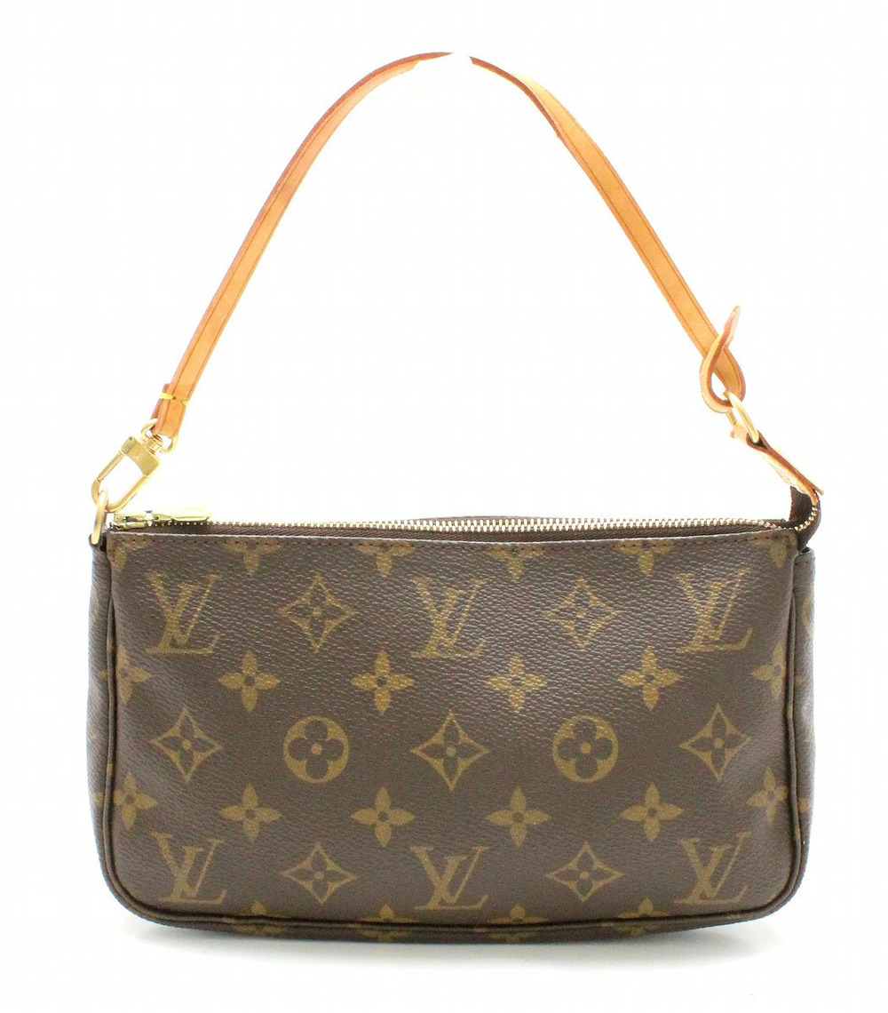 Louis Vuitton Monogram Pochette Accessoires Pouch Handbag Canvas Brown